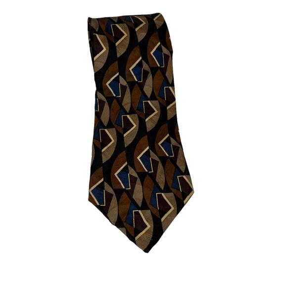 Ziggurat by Mulberberry Neckwear Geometric 100% imported silk made in USA - Picture 7 of 10